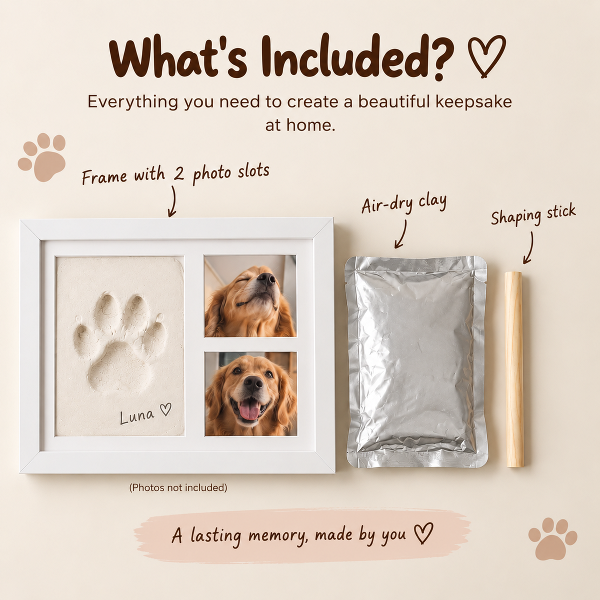DIY Pet Paw Print Kit